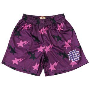 Eric Emanuel x BAPE Miami Basic Shorts Purple Pink
